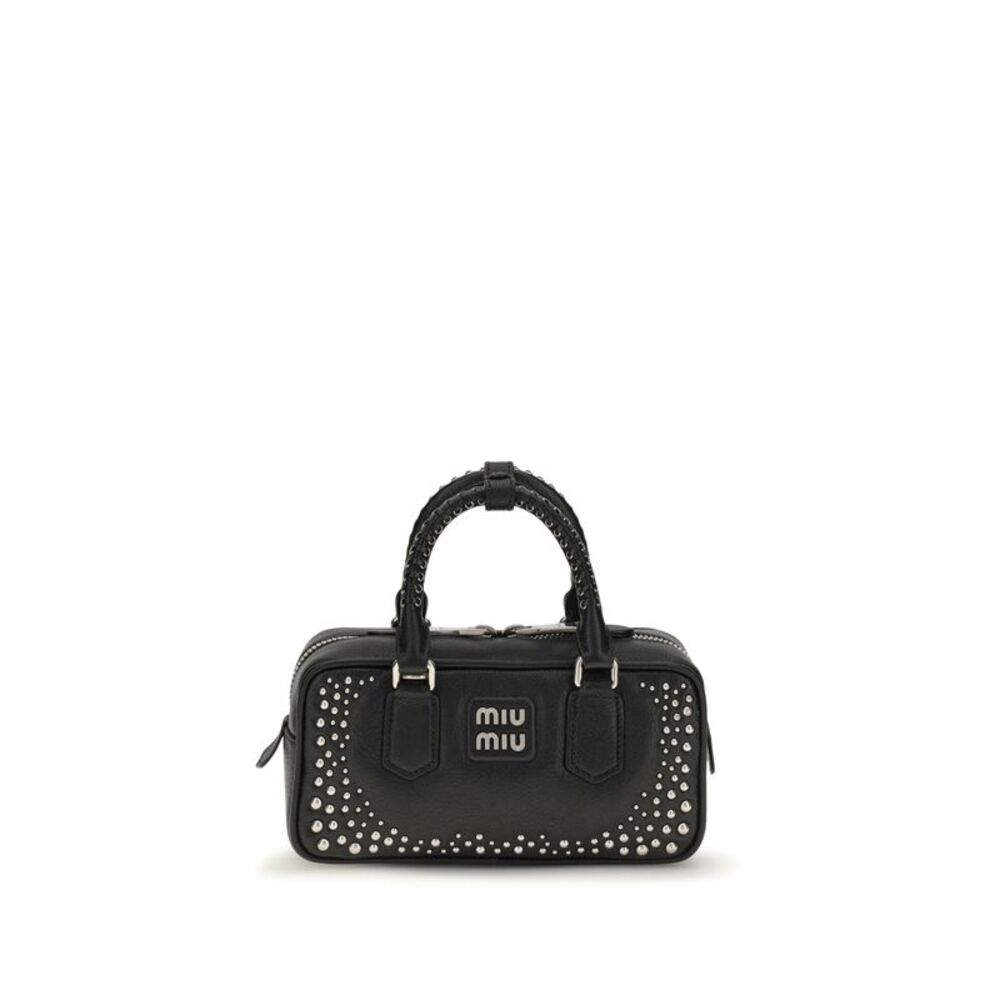 Miu Miu Women Arcadie Studded Leather Handbag